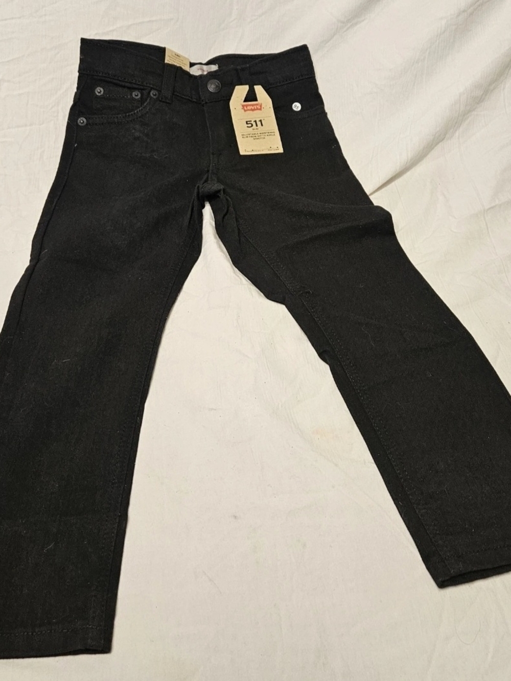 Levi's Kids 511 5 Slim Jeans in Black Hip To Ankle Stretch Brand New - Picture 3 of 10